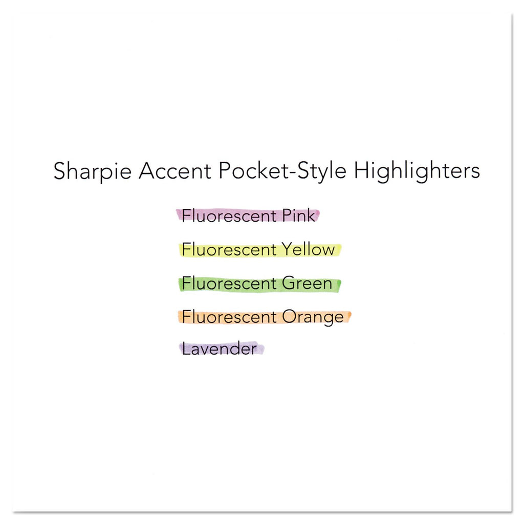 Sharpie Pocket Highlighters, Narrow Chisel Tip, Yellow, 36 Count