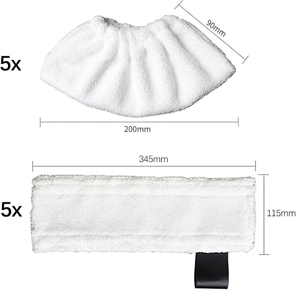 10 Pcs Replacement Microfibre Mop Cloths & Pads for Karcher EasyFix Steam Cleaner SC2 SC3 SC4 SC5
