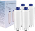 4 Pack Water Filter Replacement for DeLonghi* Filter DLSC002 ECAM 22.110,Esam,ETAM, DLS C002,SER3017,5513292811,EC680,EC800
