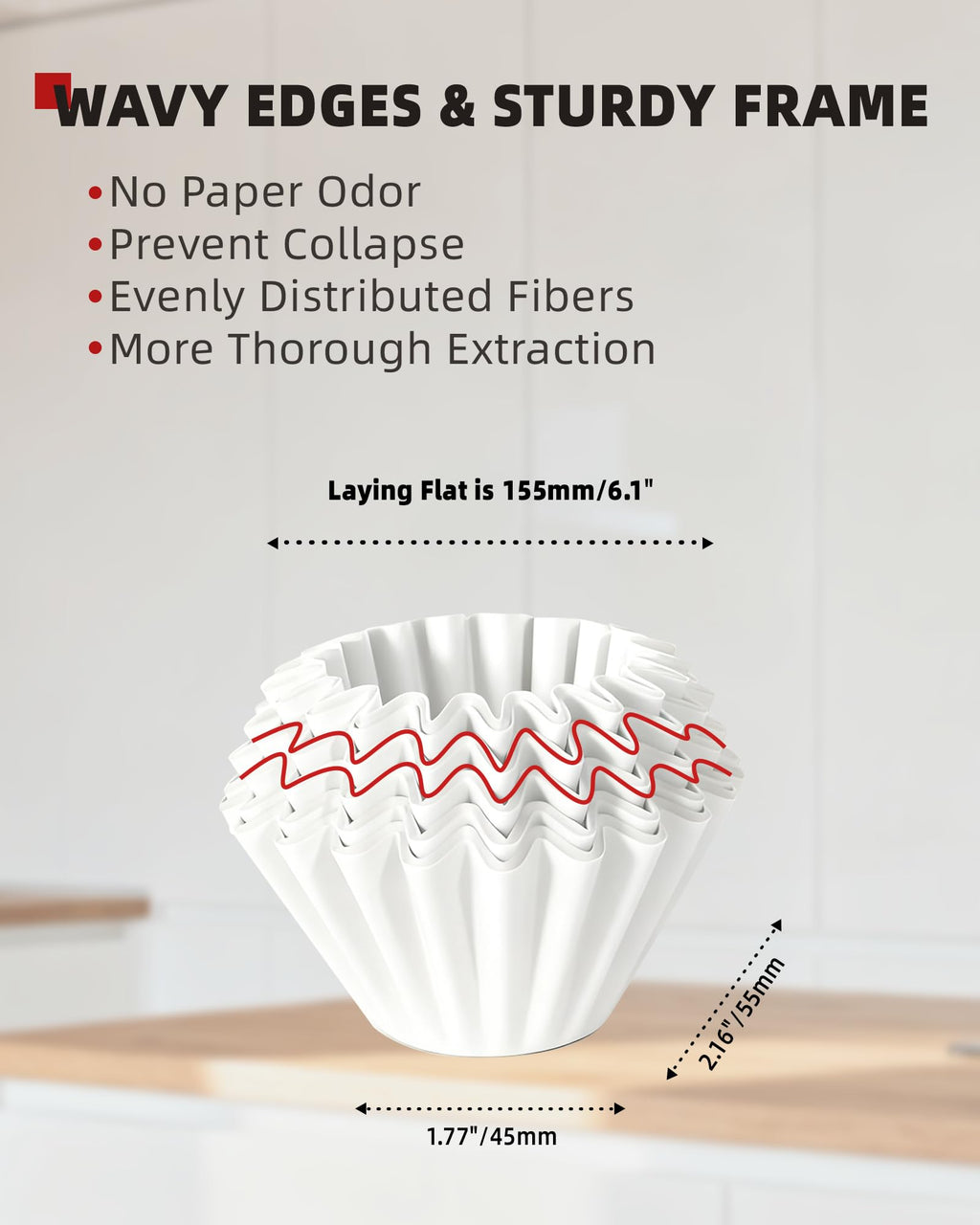 Brew Choice 200 Pcs Disposable Coffee Filters for Ninja Pod & Grounds Single Serve Coffee Maker, Basket Coffee Paper Filters Compatible with Ninja PB051 PB041 Coffee Maker, 1-2 Cup