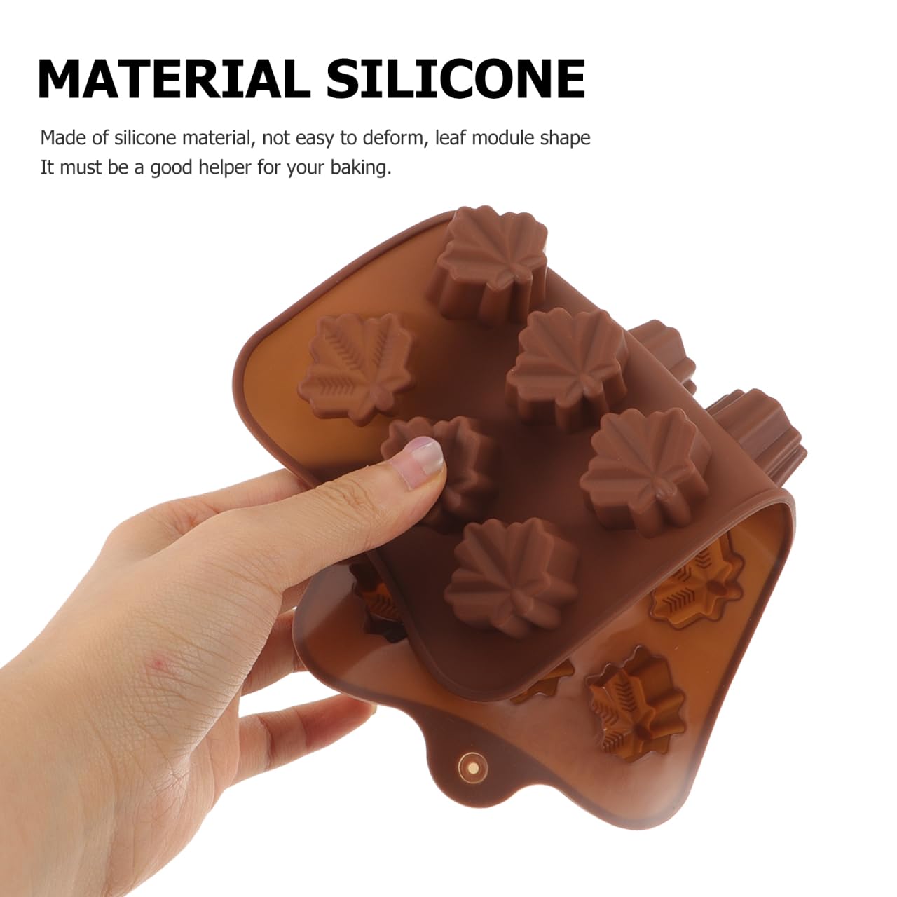 DECHOUS 4 Pack Maple Leaf Candy Mold: Silicone Maple Syrup Candy Molds Tray for Chocolate Gummies Candies Fondant Home Party