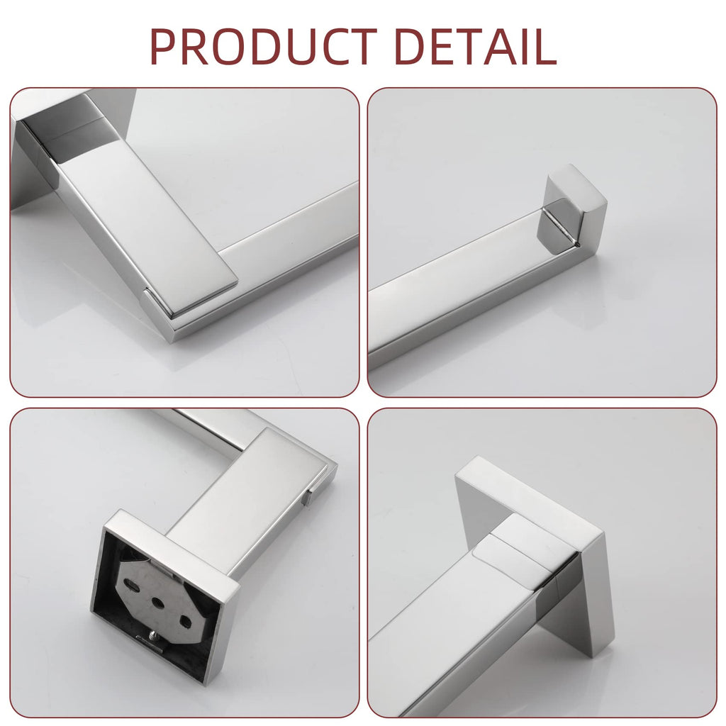 KOKOSIRI Chrome Toilet Paper Holder for Kitchen Bathroom Washroom Toilet Tissue Roll Holder Hold Mega Rolls Stainless Steel, Wall Mounted B2006CH