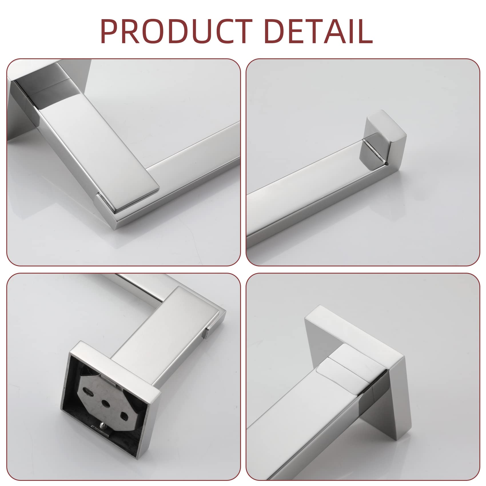 KOKOSIRI Chrome Toilet Paper Holder for Kitchen Bathroom Washroom Toilet Tissue Roll Holder Hold Mega Rolls Stainless Steel, Wall Mounted B2006CH