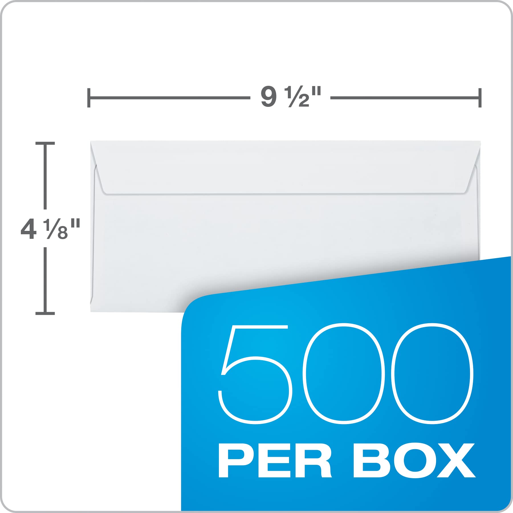 Columbian #10 Double-Window Security Envelopes, 4-1/8 x 9-1/2 Inch, Self Seal, White, for Mailing Invoices, Statements & Documents, 500/Box (COLO338)