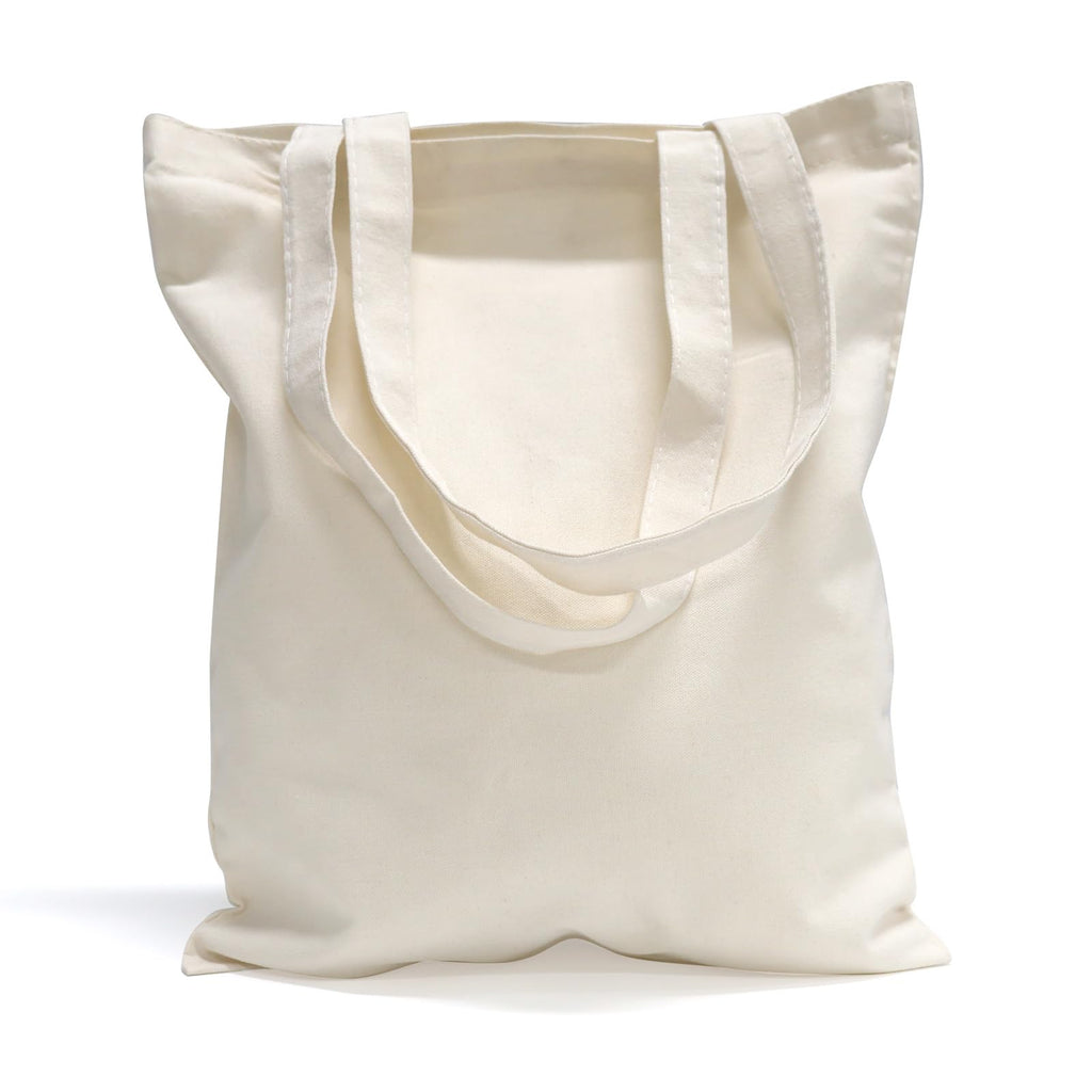 Morcheiong 10 Pack Cotton Canvas Bag Blank Tote Canvas Bags Reusable Grocery Shopping Bags, Suitable for DIY Craft, Grocery, Promotion, Gift, Shopping, Drawing, Advertising, Giveaway, Activity