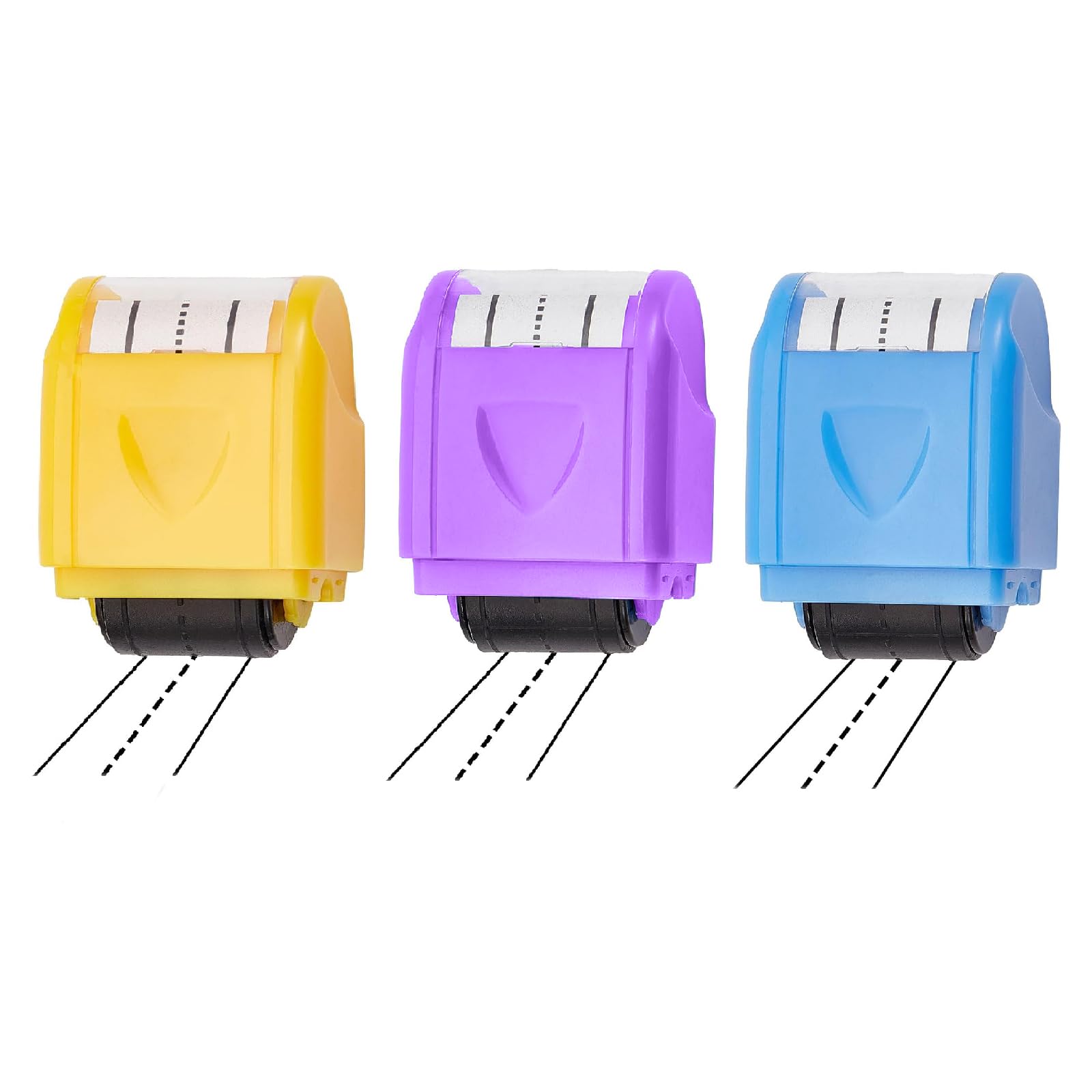 Feishiong 3pcs Handwriting Lines Roller Stamp,Self Inking Dashed Line Rolling Stamp Handwriting Lines Practice Roller Stamp for Teachers Students Adults Home Office Supplies