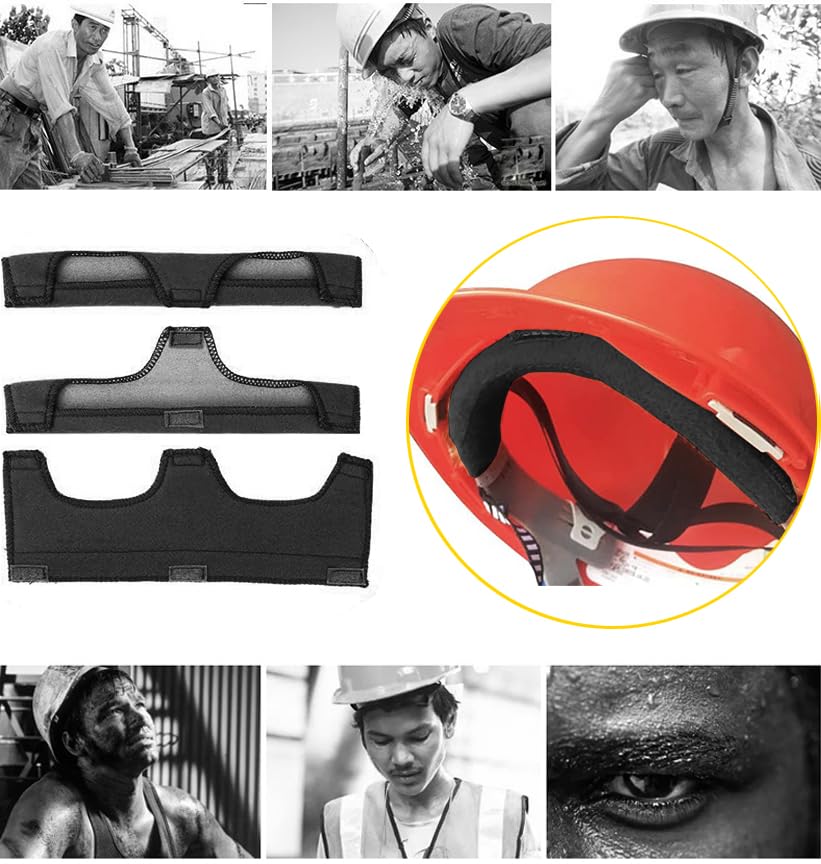 8 Pack Welding Helmet Air Cushion Sweatband (Black)