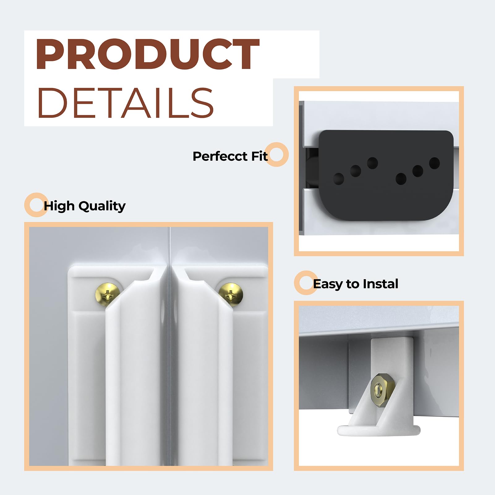 Xinafan DK100-A Door TuneUp Kit Compatible with Arrow Storage, Outdoor Slider Door Handle Replacement Parts for Shed Sliding Doors, Door Hardware Kit for Arrow Warehouse, White Handle