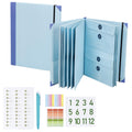 If i Die Binder - Veleron Life Organizer,Important Document Organizer,in Case I Die Document Folder,Document Organizer Folio with Pockets File Home School Office Supplies (Blue)