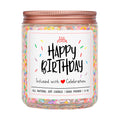 Homsolver Happy Birthday Candles Gifts for Women - Vanilla Birthday Cake Scent with Sprinkles Birthday Gifts for Women - Birthday Candles for Women, Happy Birthday Aromatherapy Candles Handmade
