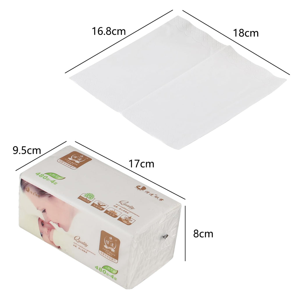 Utiao 8 Packs Soft Facial Tissues, 4-Ply Tissue Packs, 120 Sheets per Pack