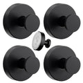 VEHHE Self-Adhesive Suction Cup Hooks, 4 Pack Waterproof Stainless Steel Shower Suction Hooks Weight Capacity 15lbs, Shower Hooks Suction for Wall, Kitchens, Glass, Mirrors (Black)