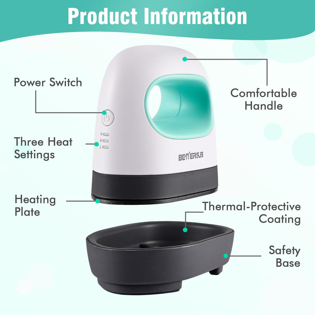 BetterSub Mini Heat Press Machine, Small Heat Press Portable Iron Press Machine, Sublimation and HTV Vinyl Shirt Press Machine for Hat, Bags, Heating Transfer Small Projects (Teal)