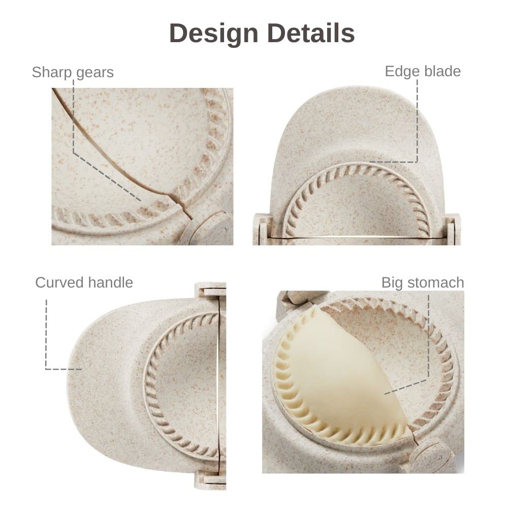 MUMSUNG Empanada Maker Press, 3size (4"+3"+2.6") Professional Dumpling Maker Mold kit with Dough Cutter, Fast to Make Empanadas Pierogi Ravioli calzone Turnover pastelitos, Classic White
