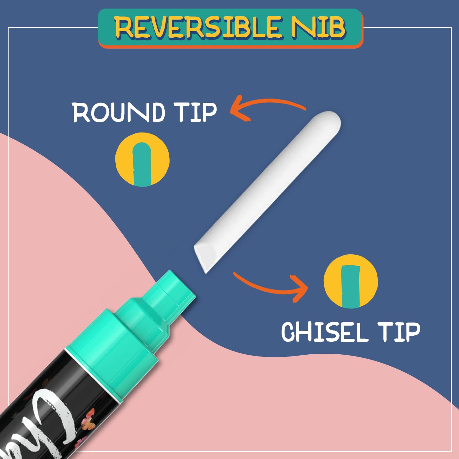 Liquid Chalk Markers (30 Pack 6mm) Pastel + Neon Chalk Pens - Erasable Dry Erase Marker for Chalkboard, Blackboards, Window, Bistro - 6mm Reversible Bullet & Chisel Tip