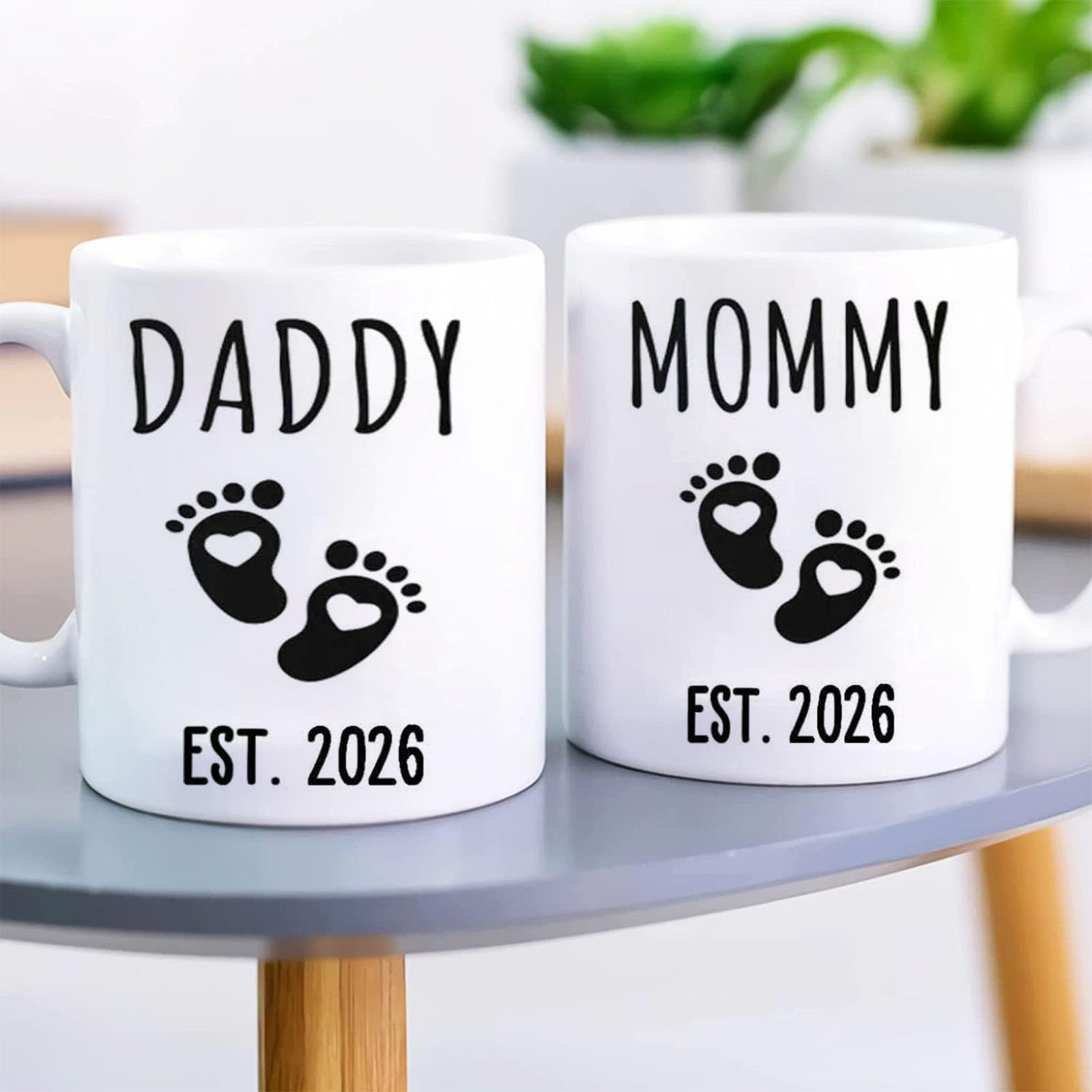 Mommy Daddy Est 2026 Coffee Mug,New Parents Gifts for Couples,First Time Mommy Daddy mugs,New Dad Gift,Mom Mug,Pregnancy Announcement Anniversary Parents to Be Gift,Baby Mother's Day Father's Day Gift