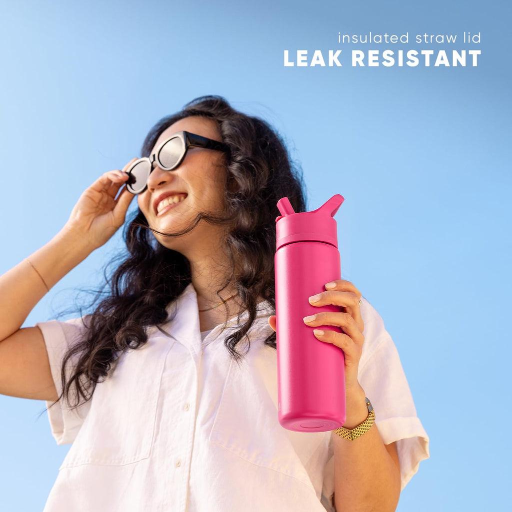 Simple Modern Water Bottle with Straw Lid | Vacuum Insulated Stainless Steel Metal | Reusable Leak Proof BPA-Free Flask for Sports Gym | Summit Collection | 30oz, Violet Dreams