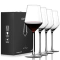 AMYOOLE Red Wine Glasses Set of 4,15 oz Lead-Free Crystal Clear Wine Glass, Hand-Blown Italian White Wine Glass, Great Gift Packaging