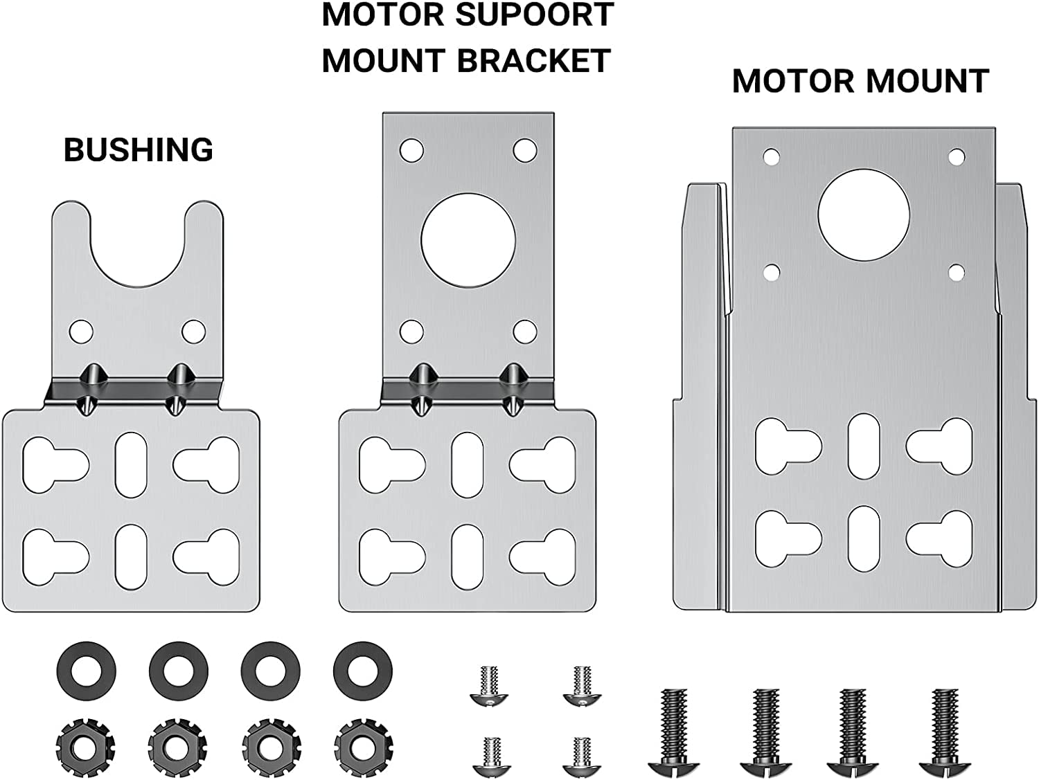 Onlyfire 6902 Universal Barbecue Grill Stainless Steel Rotisserie Motor Bracket Set