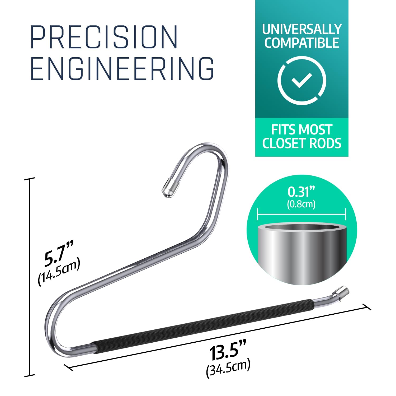 Pants Hangers for Men- 15 Metal Pant Hangers Non Slip Open Ended Trouser Hanger
