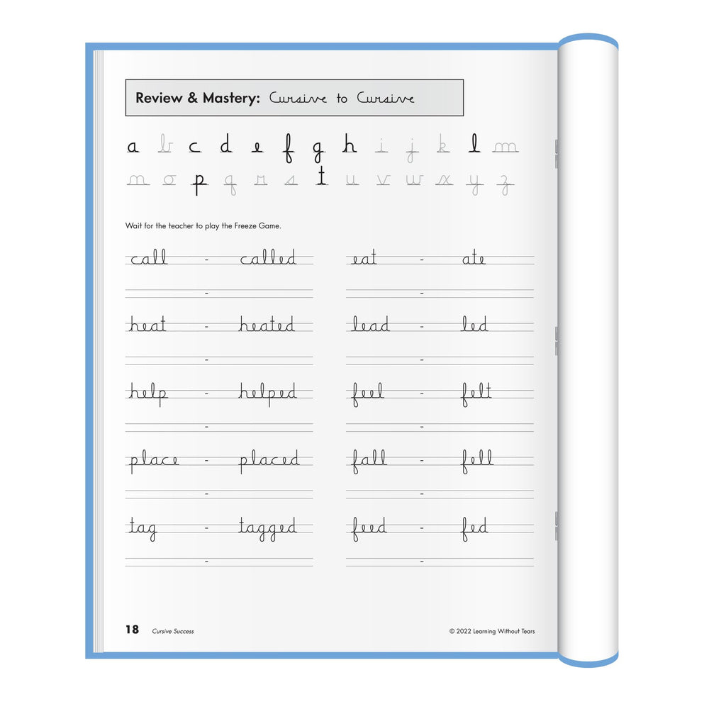 Learning Without Tears Cursive Success, Student Workbook, Age 9+, 4th Grade+, Handwriting Practice, Writing Book, School & Home, Language Arts, Tutoring