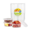 TashiBox [8 oz-50 Sets Plastic Food Storage containers with lids airtight, BPA Free, Microwave/Dishwasher/Freezer Safe