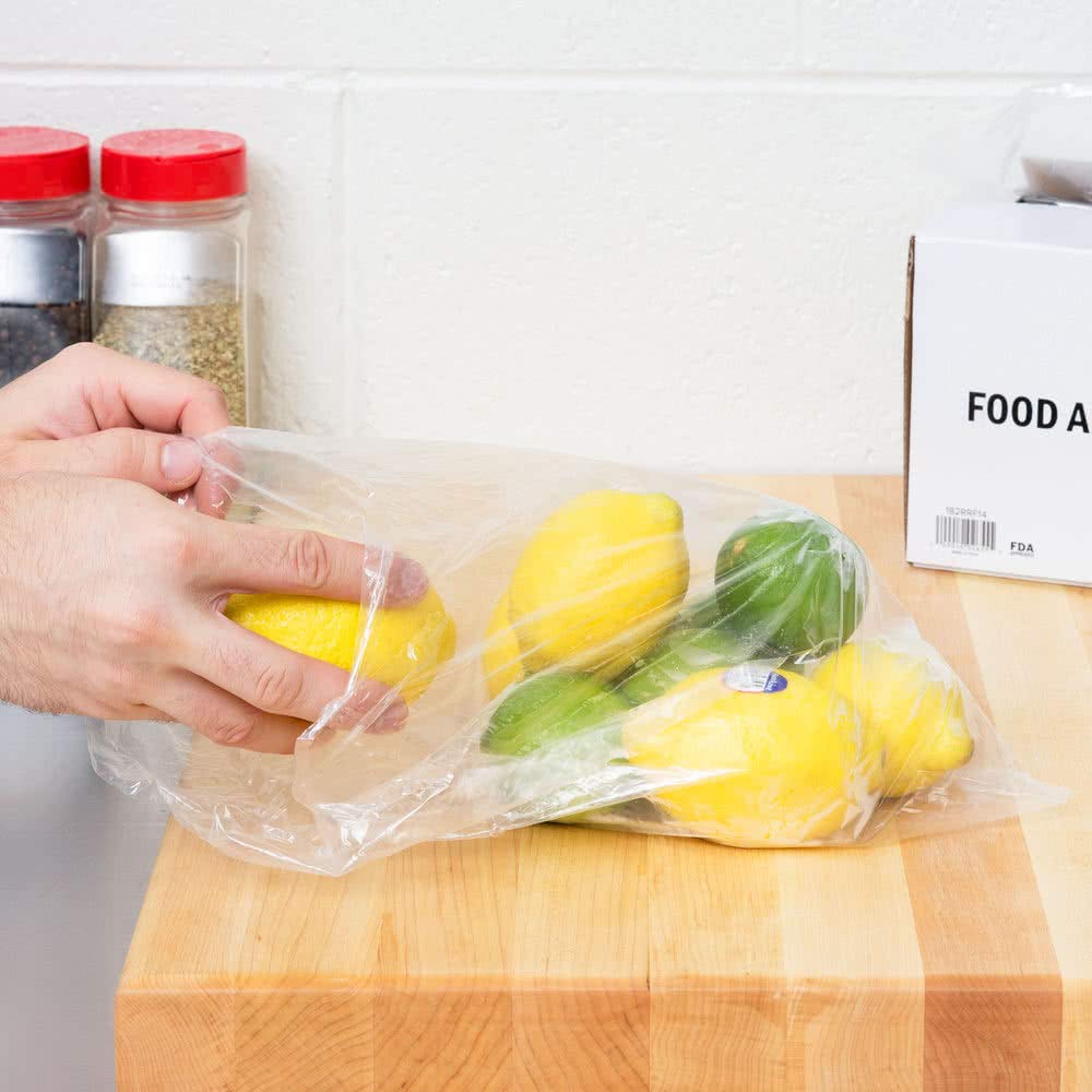 RBHK 16x20 Plastic Produce Bags on a Roll, Clear for Home Storage and Trash, One Roll 350 Count