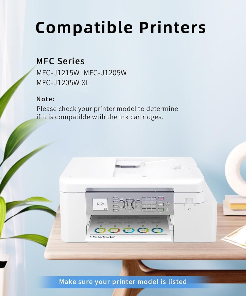 LC404 Ink Cartridges Replacement for Brother Ink cartridges LC404 LC 404 LC-404 for MFC-J1215W MFC-J1205W MFC-J1205W XL Printer(Black/Cyan/Magenta/Yellow, 4 Packs)