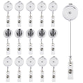 OTYMIOW 30PCS Badge Reels Retractable with Alligator Clip, Retractable Badge Holders Clear Badge Reel Bulk ID Card Holder Name Badge Reel Clips Badge Holder Reels for Nurse, Teachers,Office Workers