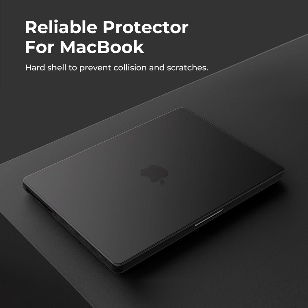 EooCoo Matte Case Compatible for MacBook Pro 16 inch, M4 M3 M2 M1 Pro/Max Chip 2025 2024-2021 [Scientific Slim, Fit Snug] Protective Hard Case Laptop Cover, Black