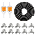 Tnisesm 5/16"(8MM) Inch ID Fuel Line Kits, 2 Meter / 6-Foot Fuel Line + 2Pcs 1/4 Inch X 5/16 Inch Gas Inline Fuel Filters with Magnet +10 Pcs 15/32''-9/16'' Mini Fuel Hose Clamps Adjustable