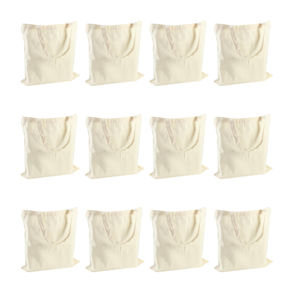 Belinlen 12pack Blank Tote Canvas Bags, 15x16Inch Cotton Tote Bag, Economical Cotton Shopping Bags Bulk,Suitable for DIY, Promotion, Gift, Shopping,Daily Use.