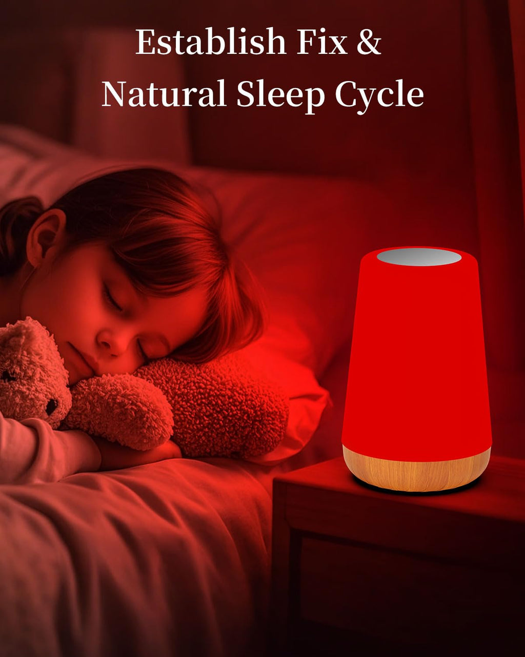 TLAOTNIY Red Light for Sleep Aid LampBlue Light Blocking Dimmable for Stress Relief Relaxation Travel Meditation and Yoga, 670nm Red Lamp