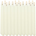 TLNFHRPI 30 Pack of 10-Inch Ivory White Taper Candles - Unscented and Smokeless Long Burning