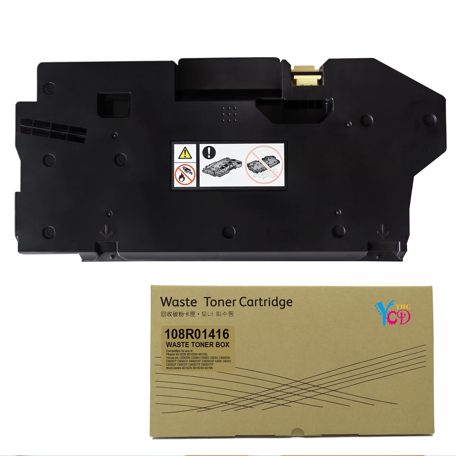 6515 Waste Cartridge 6510 Waste Toner Box Replacement for Xerox Phaser 6510 WorkCentre 6515, VersaLink C500 C505 C600 C605 108R01416 Waste Toner Cartridge for Dell H825 H625 S2825 Waste Toner Bottle