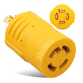 MECMO 20Amp to 30Amp Generator Adapter NEMA L14-20P to L14-30R, 4 Prong Locking 20A L14-20 Plug to 30A L14-30 Twist Lock Receptacle for House Transfer Switch, Power Back Up