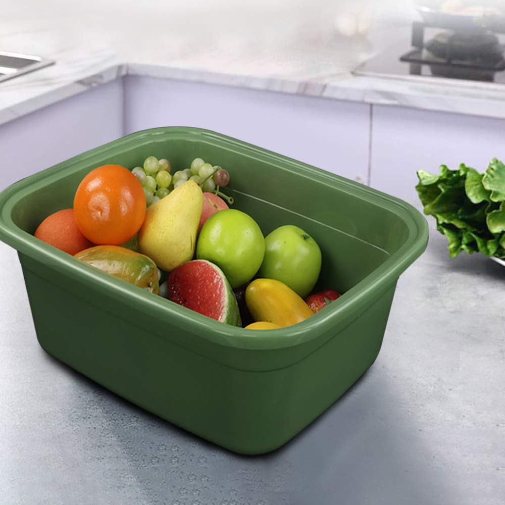 Gloreen 18 Quart Wash Basins, Large Plastic Rectangular Dish Pan Tub, 3 Packs
