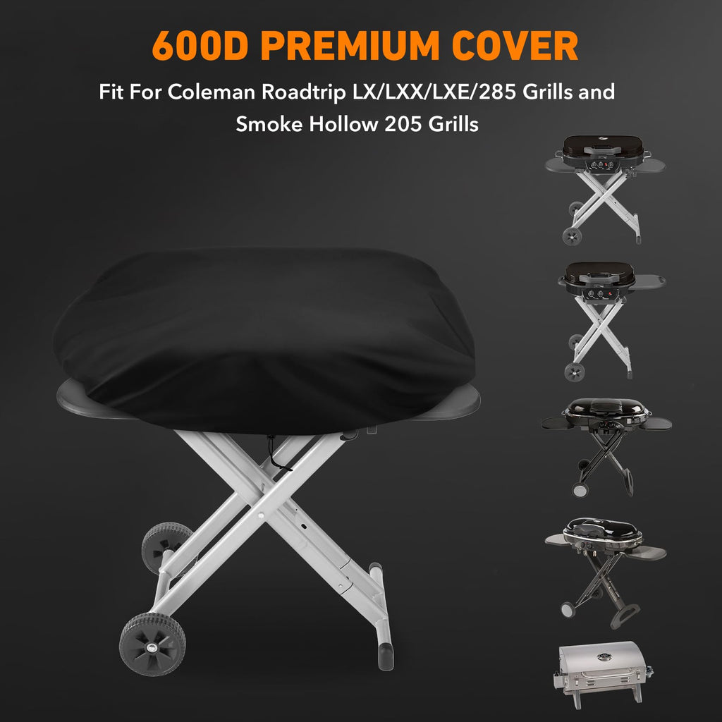 Heavy Duty Grill Cover Fits for Coleman Roadtrip LXX/LXE/285 and Smoke Hollow 205 Grills, All Weather