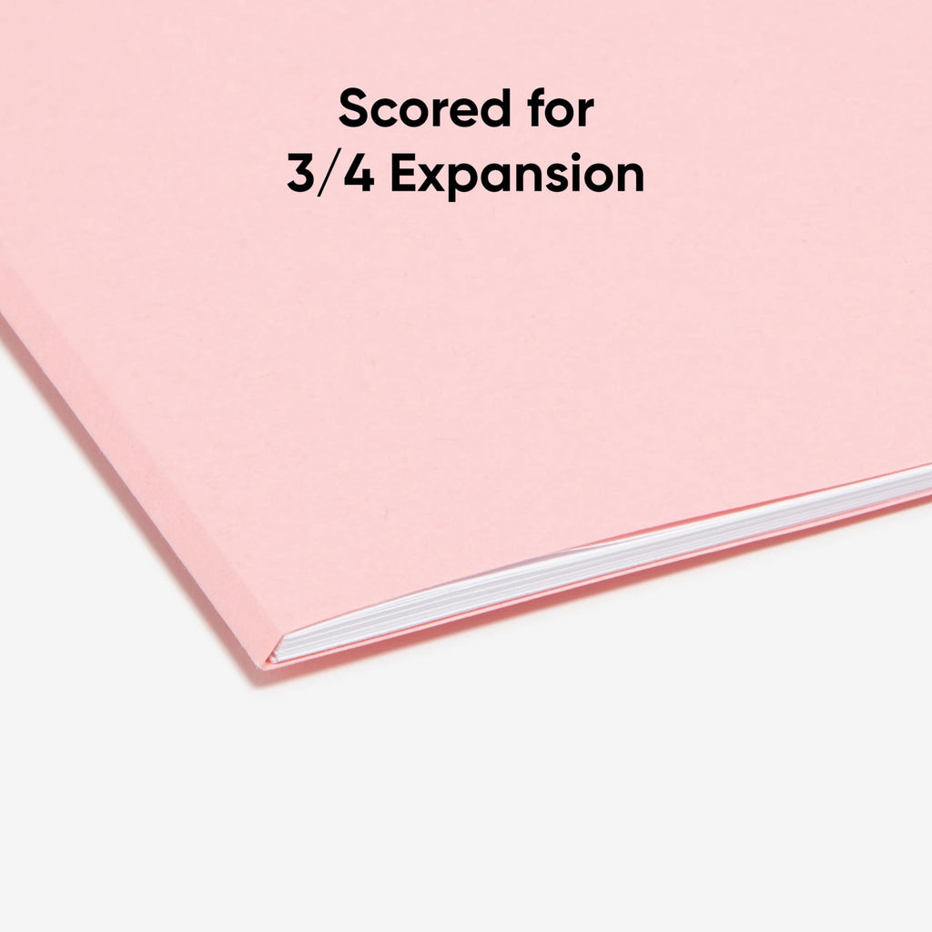 Smead 1/3-Cut File Folders, Letter Size, Pink, 100 Per Box (12643)