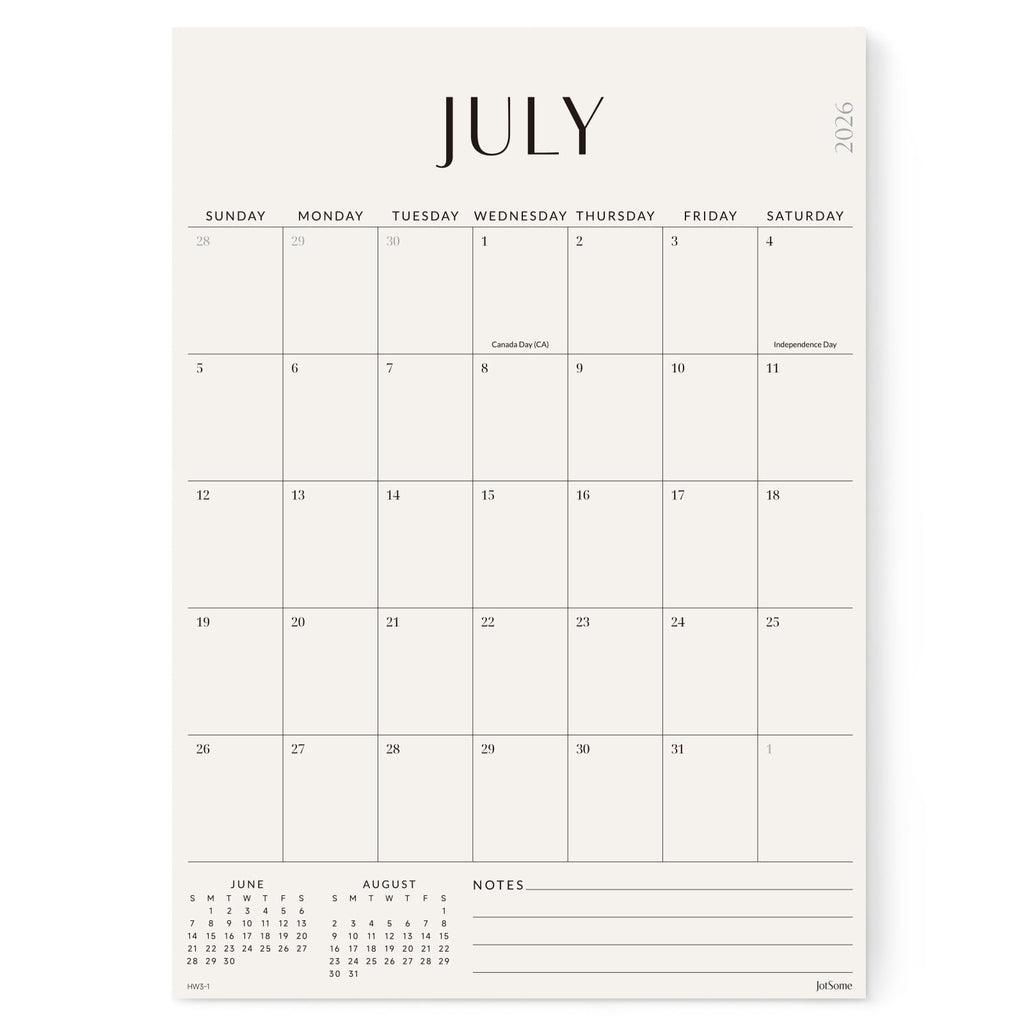 Jotsome Magnetic Calendar for Refrigerator 2026-2027, Monthly Fridge Calendar from July 2026 to December 2027 14x10 inch, Easy Organizing (Vertical)