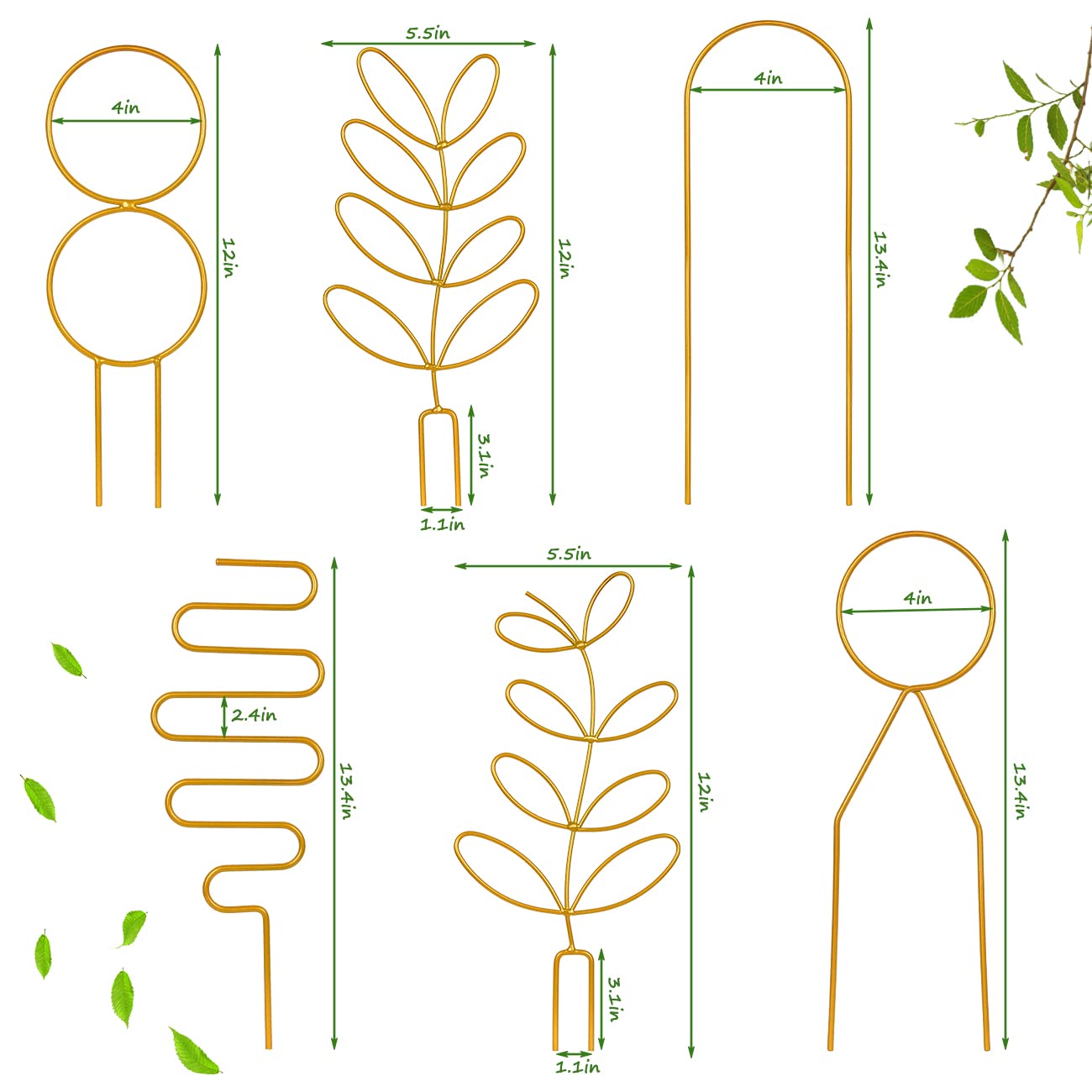 Trellis for Potted Plant,Metal Wire Stake for Climbing Plants Indoor Houseplant Lover,Trellis for Garden Potted Plant,Hoya,Pothos,Flower,Monstera-PLJ-009_CA