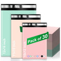 Oududianzi 30PCS Large Poly Mailers, 3 Sizes Shipping Bags, Fashion Shipping Envelopes, Plastic Packaging Bags, Self-Seal Polymailers, Mailing Poly Bags for Small Business, Clothing(Pink&Yellow&Green)