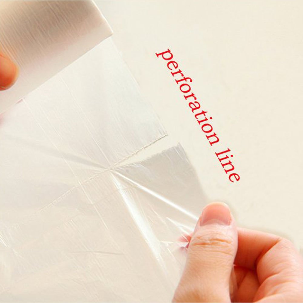 Immuson 12" X 20" Plastic Produce Bag on a Roll Food Storage Clear Bags for Fruits Vegetable Bread (350 Bags-1 Roll)