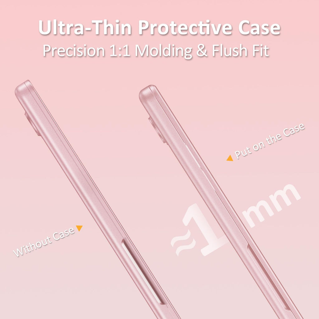 MOSISO Compatible with MacBook Neo 13 inch Case 2026 Release Model A3404 with A18 Pro Chip, 4 in 1 Kit Matte Finish Seamlessly Closes&Fingerprints-Resistant Protective Hard Shell Case, Blush Clear