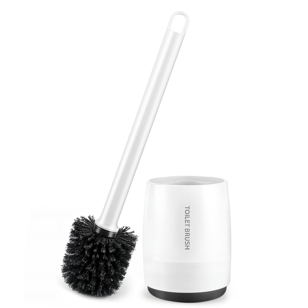 Toilet Brush Toilet Bowl Cleaner Brush and Holder with Dense Durable Scrubbing Bristles Black Toilet Scrubber for Bathroom Deep Cleaning
