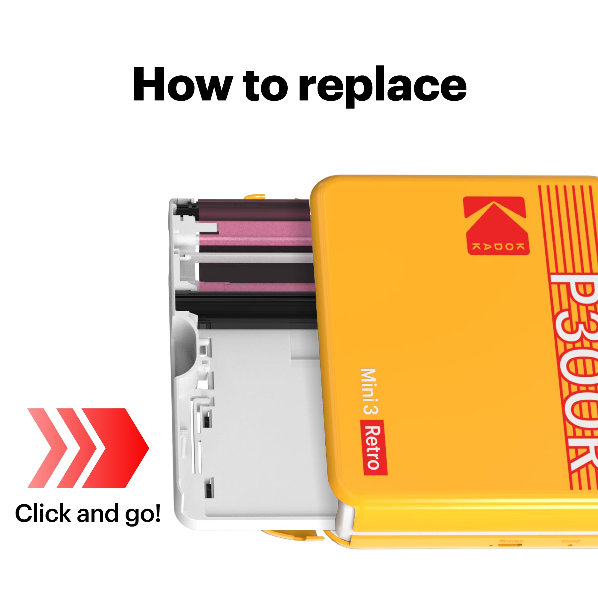 Kodak 4PASS Film Cartridge (3x3) for Kodak Mini 3 Retro and Mini Shot 3 Retro, 60 Sheets
