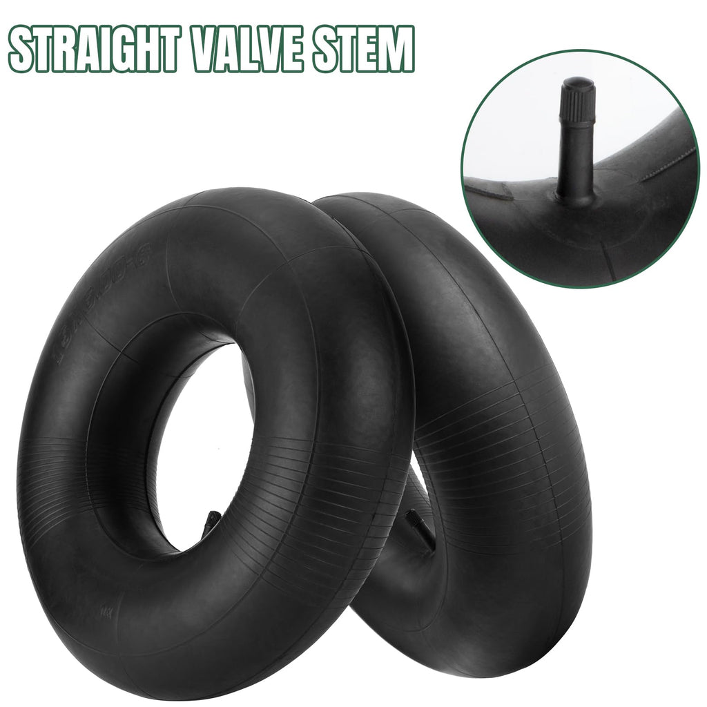 NIGOOLATA 15x6.00-6" Inner Tube with Straight Valve Stem (2-Pack) - Heavy Duty Replacement Tire Tubes for Lawn Mower, Snow Blower, Riding Mowers, ATVs, Golf Carts