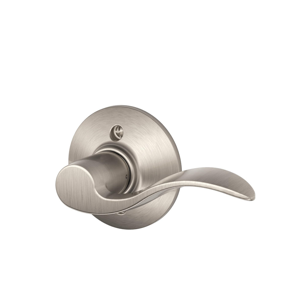 Schlage F170 Acc 619 RH Right Handed Accent Door Lever with Standard Trim, One-Sided Non-Turning Dummy Handle, Satin Nickel