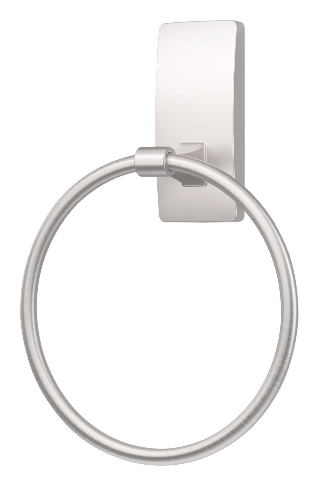 Command Hand Towel Holder Satin Nickel with Water Resistant Command Strips, Rust Resistant Bathroom Organizer, Holds up to 5 lbs, Large