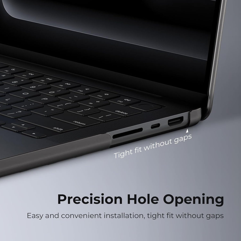 EooCoo Matte Case Compatible for MacBook Pro 16 inch, M4 M3 M2 M1 Pro/Max Chip 2025 2024-2021 [Scientific Slim, Fit Snug] Protective Hard Case Laptop Cover, Black